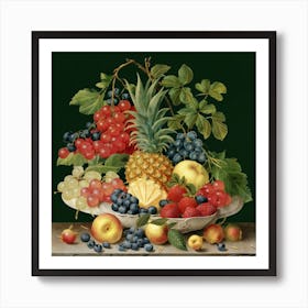 A collection of different delicious fruits 1 Art Print