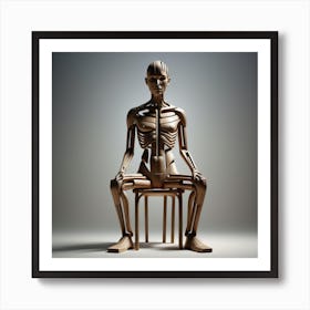 Skeleton Chair 1 Art Print