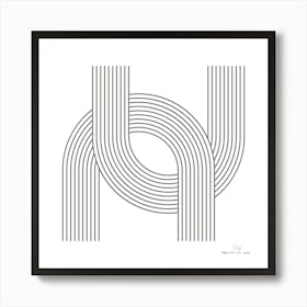 Letter U.A fine artistic print that decorates the place. Art Print