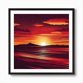 Sunset In The Sky 3 Art Print