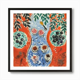 Wine Lunch Matisse Style 11 Art Print