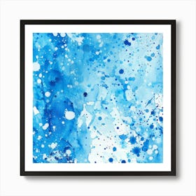 Watercolor Splashes Background Art Print