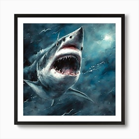 Jaws Shark Art Print by Nikita Abakumov - Fy