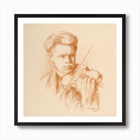 Heikki Playing (The Artist S Brother) (1908), Pekka Halonen Art Print