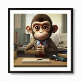 Boss Monkey Business Art Print