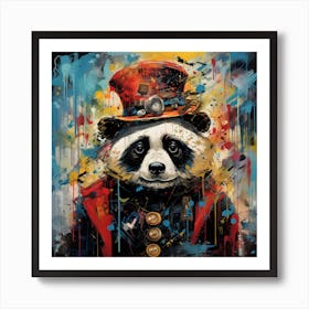 Steampunk Panda Art Print