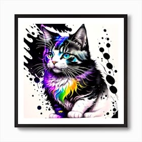 Rainbow Cat 2 Art Print