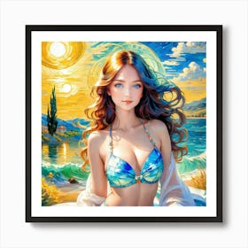 Mermaid tu Art Print