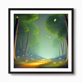 Fairy Path In The Forest Art Print