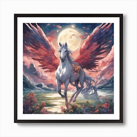 Eagle With Wings Art Print
