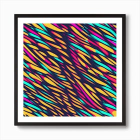 Abstract Zig Zag Pattern Art Print