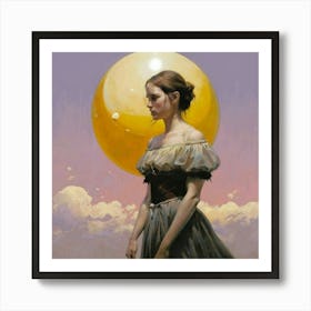 Girl In A Dress Art Print