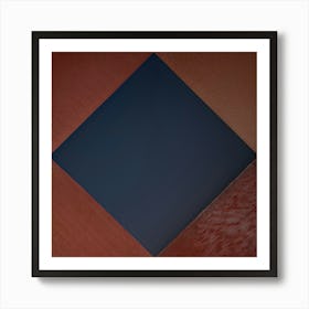 Squares In Red And Blue Art Print