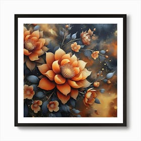 Lotus Flower Painting 1 Art Print