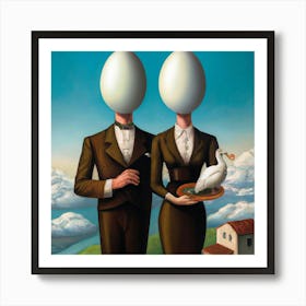 Couple With Eggs Art Print