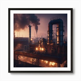 An Industrial Rooftop To Stand On Art Print