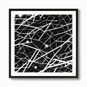 Abstract Black And White Background Art Print