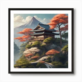 Japanese Temple 2 Art Print