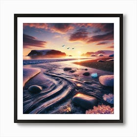 Artic Sunset 3 Art Print