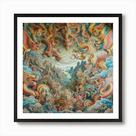 Dragons Of Thailand Art Print