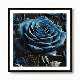 Blue Roses 1 Art Print