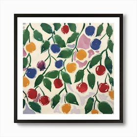 Cherries Matisse Style 5 Art Print