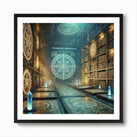 Cascade Sovereignty Elemental Powers Research Art Print