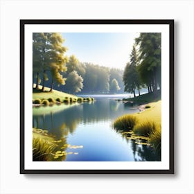 Lake In The Woods 2 Art Print