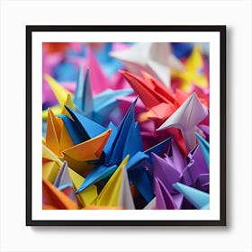 Origami Cranes Art Print