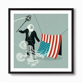 Marx In The Usa 2 Square Art Print