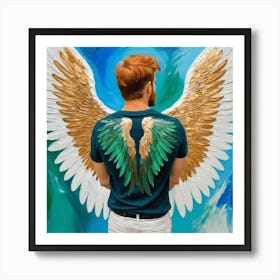 Abstract hidden angel Art Print