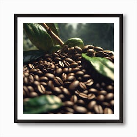 Coffee Beans In The Forest 22 Art Print