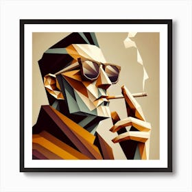 Man Smoking A Cigarette Art Print