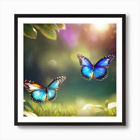 Butterflies In The Garden 5 Art Print