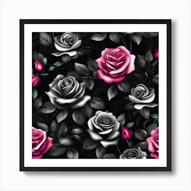 Black Roses 2 Art Print