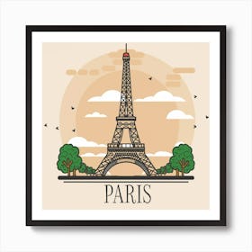 Paris Eiffel Tower 2 Art Print