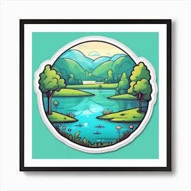 Landscape Sticker 7 Art Print