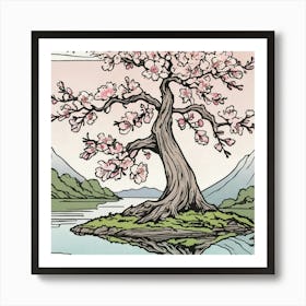 Cherry Blossom Tree Art Print