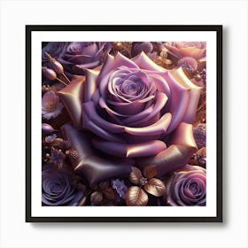 Purple Roses Art Print