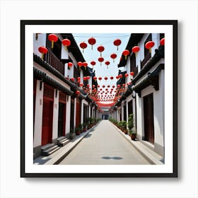 Calle Comercial China Cerrado Art Print