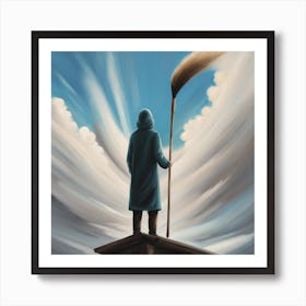 Man With A Broom Art Print