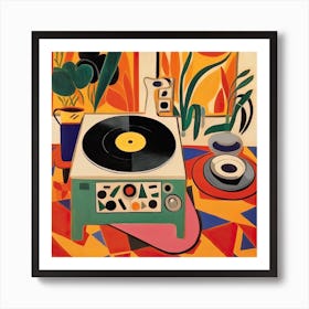 Still Life Of A Turntable, Matisse Style Art Print