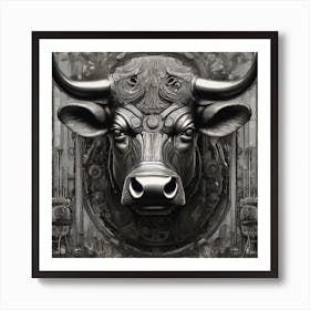 Bull Head Art Print