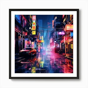 Neon City 7 Art Print