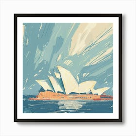 A Sydney Opera House In Sydney Expressive Stroke 1720433386 1 Art Print