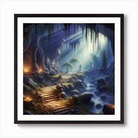Fantasy Cave 5 Art Print
