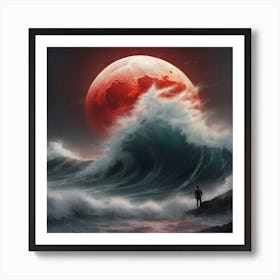 Red Moon In The Sky Art Print