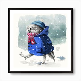 Snowy Day Square Art Print