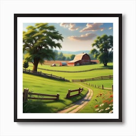 Farm In The Countryside 30 Art Print