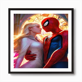 Spider - Man And Gwen Art Print